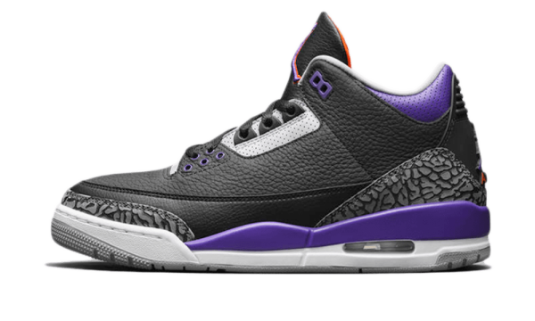 CT8532-050 Air Jordan 3 Retro Black Court Purple