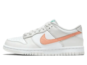 CW1590-101 Nike Dunk Low White Bone Peach Aqua (GS)