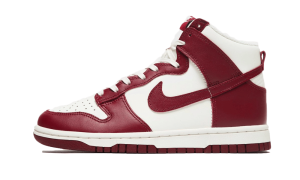 DD1869-101 Nike Dunk High Sail Team Red (W)