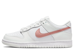 DH9765-100 Nike Dunk Low White Pink Bronze Swoosh (GS)