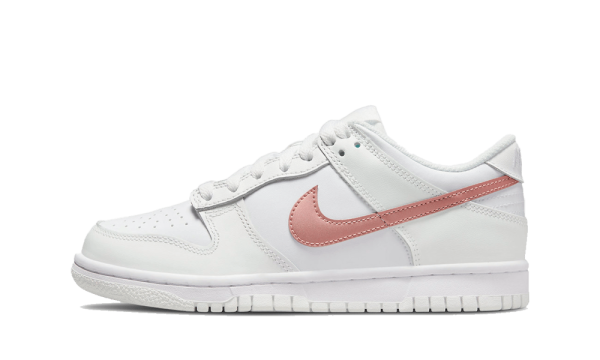 DH9765-100 Nike Dunk Low White Pink Bronze Swoosh (GS)