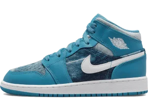 DM8951-400 Air Jordan 1 Mid Washed Denim (GS)