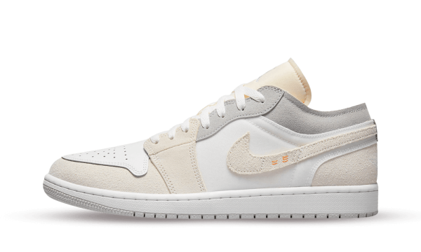 DN1635-100 Air Jordan 1 Low Inside Out Cream White Light Grey