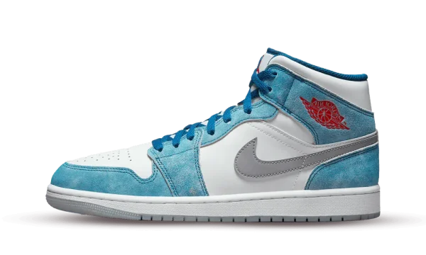 DN3706-401 Air Jordan 1 Mid French Blue Fire Red