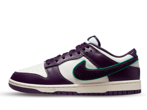 DQ7683-100 Nike Dunk Low Chenille Swoosh Sail Grand Purple