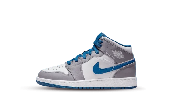 DQ8423-014 Air Jordan 1 Mid True Blue Cement (GS)