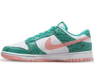 DR8577-300 Nike Dunk Low Washed Teal Snakeskin