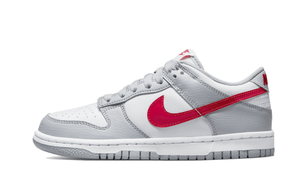 DV7149-001 Nike Dunk Low White Grey Red (GS)