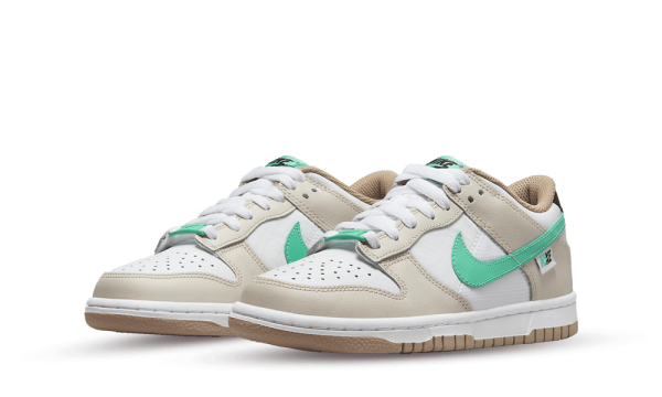 DX6063-131 Nike Dunk Low Split Seam White Tan Mint (GS)