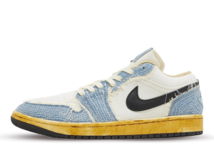 FN7670-493 Air Jordan 1 Low SE Sashiko Denim